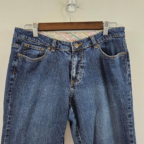 Lilly Pulitzer Women's Cut Off Jeans Pants Cropped Embroidered Size 8 - Picture 2 of 15